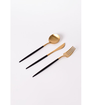Set De Cubiertos Copenhague Negro