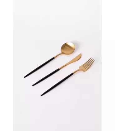 Set De Cubiertos Copenhague Negro