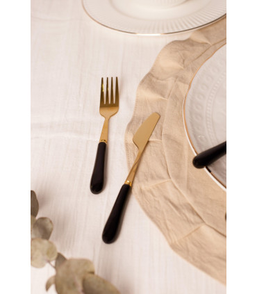 Set De Cubiertos Para Postre Copenhague - Negro