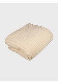 Manta Stripe Natural Polar Con Corderito 130x160