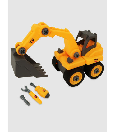 Excavadora Amarilla Para Ensamblar C/herramientas