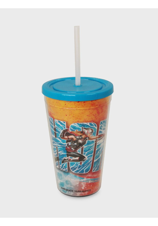 Vaso Acrílico Thor 450ml Tapa Y Sorbete