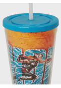 Vaso Acrílico Thor 450ml Tapa Y Sorbete