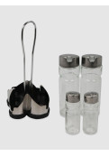 Set Aceitera Y Vinagrera Steel 4 Piezas