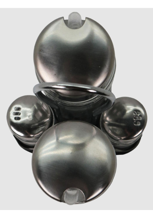 Set Aceitera Y Vinagrera Steel 4 Piezas