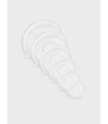 Tapa Disco Silicona Transparente X 6