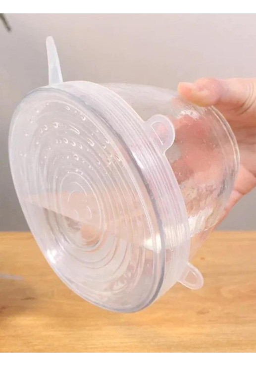 Tapa Disco Silicona Transparente X 6