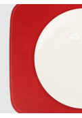 Individual Ecocuero Reversible Rojo/negro