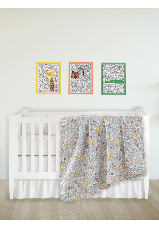 Quilt Cuna Estampado Jungle