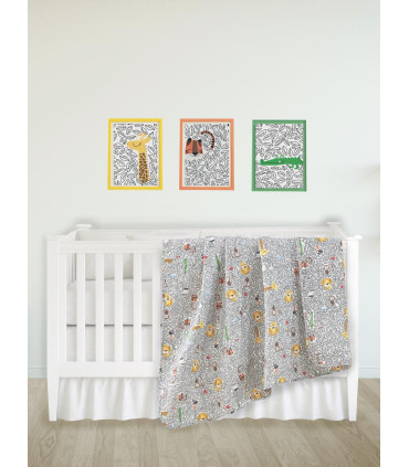 Quilt Cuna Estampado Jungle