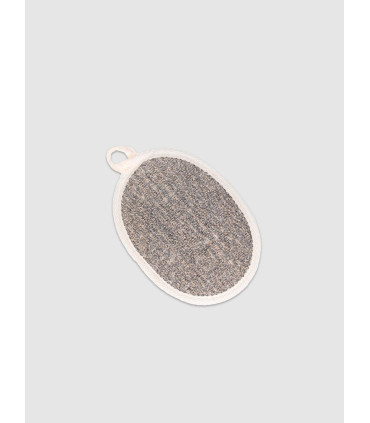 Esponja Exfoliante Oval Plana Gris