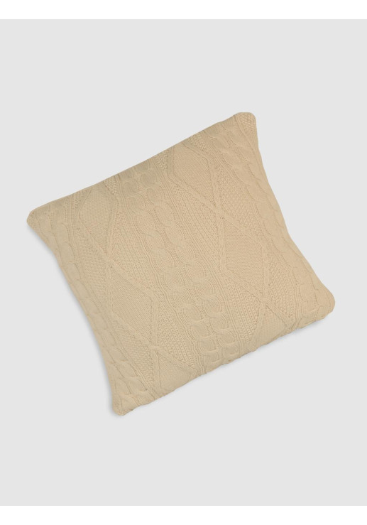 Funda Tejida Crudo Montiela Almohadon 50 X 50 Cm