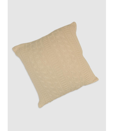 Funda Tejida Crudo Cloe Almohadon 50 X 50 Cm