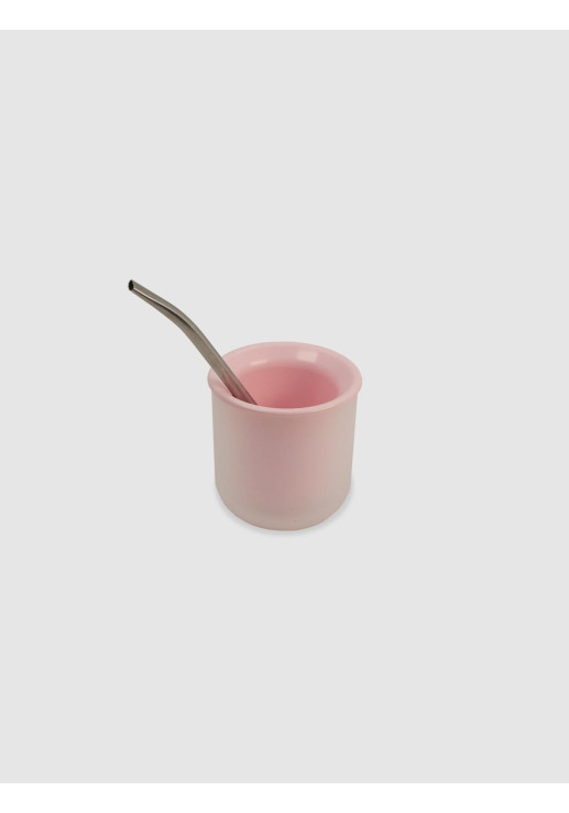 Mate Rosa Pvc Con Extractor Y Bombilla
