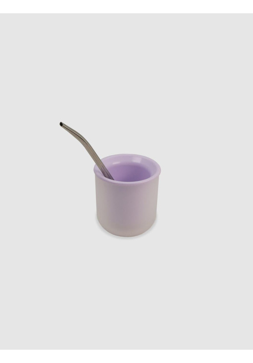 Mate Lila Pvc Con Extractor Y Bombilla