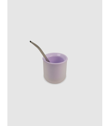 Mate Lila Pvc Con Extractor Y Bombilla