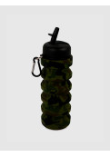 Botella Plegable Verde Camuflada Silicona 550ml