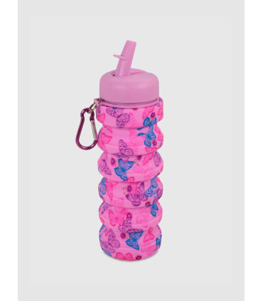 Botella Plegable Lila Picture Silicona 500ml