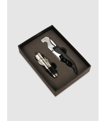 Caja Accesorios Vino Arcadia 2 Piezas