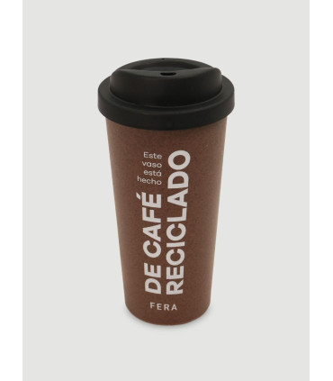 Vaso Portatil Plástico Café Marrón