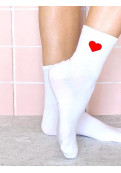 Medias Largas Heart Blanca Woman