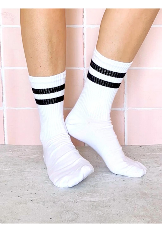Medias Largas Woman Line Blanca