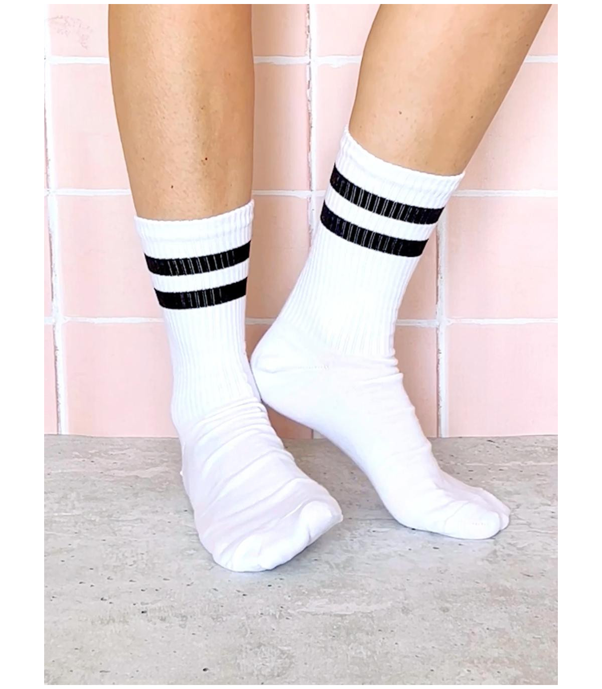 Medias Largas Woman Line Blanca