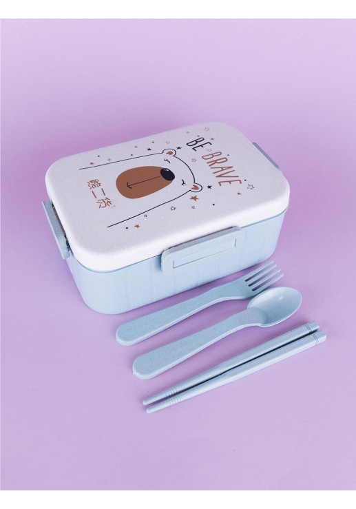 Vianda Infantil Bear Con Cubiertos Libre Bpa