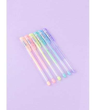 Set X 6 Boligrafo Pastel
