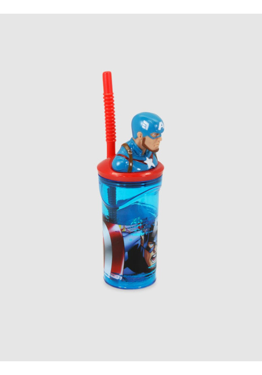 Vaso Capitán América Con Sorbete