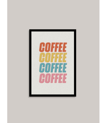 Cuadro Coffe Color 30x40 Borde Negro