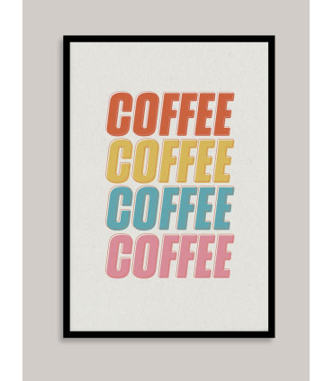 Cuadro Coffe Color 50x70 Borde Negro