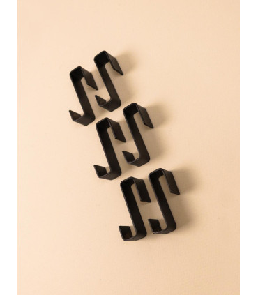 Set Ganchos Metalla Planos X 6