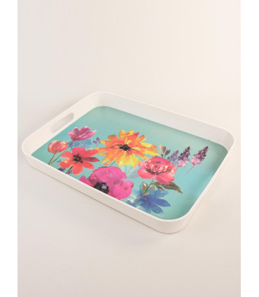 Bandeja Bambú Flores