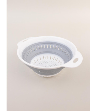 Colador Round Plegable Bco/gris