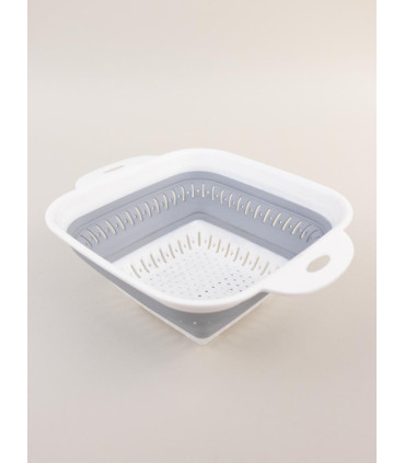 Colador Square Plegable Bco/gris
