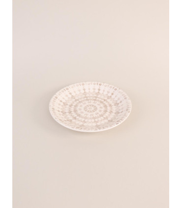 Plato Postre Beige Line 19cm