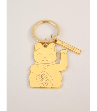 Llavero Dorado Lucky Cat