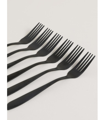 Set Tenedores Black 20cm X 6