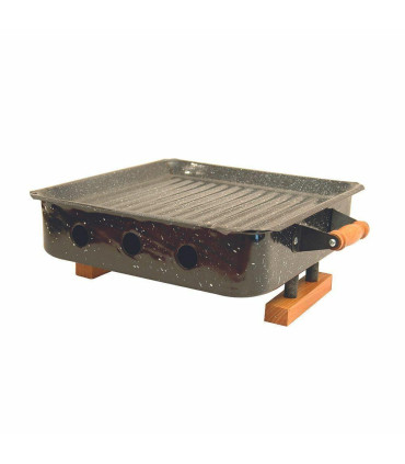 Brasero De Mesa C/mangos Y Pata De Madera