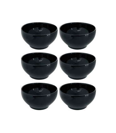 Set X6 Bowls Negros 600 Cc