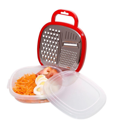 Rallador De Acero Inoxidable Con Recipiente Y Tapa