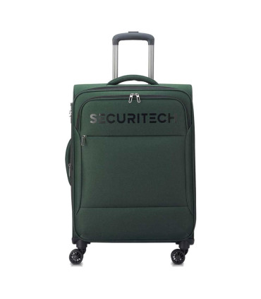 Valija Mediana Expandible 65 Cm. Securitech Vanguard By Delsey - Verde