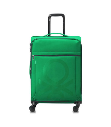 Valija Mediana Expandible 67 Cm Benetton Color Block By Delsey - Verde