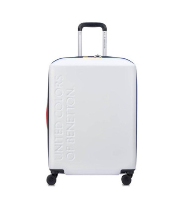Valija Mediana 65 Cm. Benetton United By Delsey - Blanco