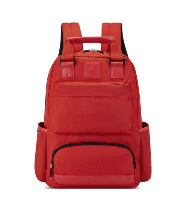 Mochila Portanotebook 15,6 Pulgadas Benetton Color Block By Delsey - Rojo