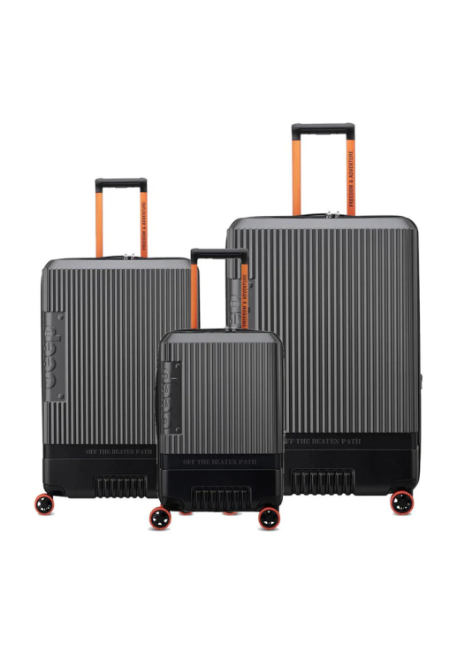 Set De 3 Valijas Expandibles Jeep By Delsey 1a - Gris Oscuro
