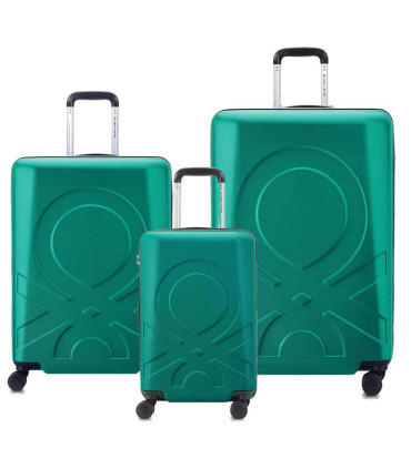 Set De 3 Valijas Benetton Fabrica By Delsey - Verde