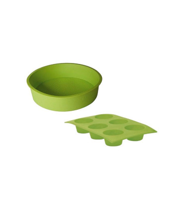 Set Moldes silicona verde Nouvelle cuisine x2