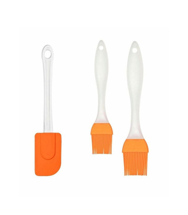Set X3 Utensilios De Silicona Naranja